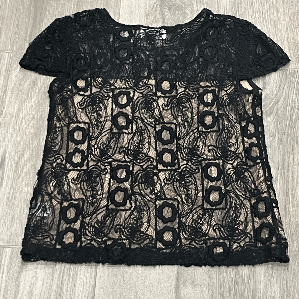 ALEXIS black lace top- XS